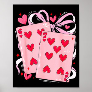Damen Retro Sechs Sieben 67 Meme Valentinstag Spie Poster