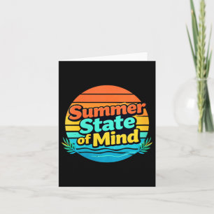 Damen Retro Sommer State of Mind Küstenuntergang Karte