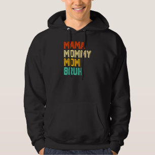 Damen Retro Vintage Mama Mutti Mom Bruh Frauen Mod Hoodie