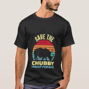 Damen Rettet Die Dicke Einhörner Vintage Lustig Na T-Shirt