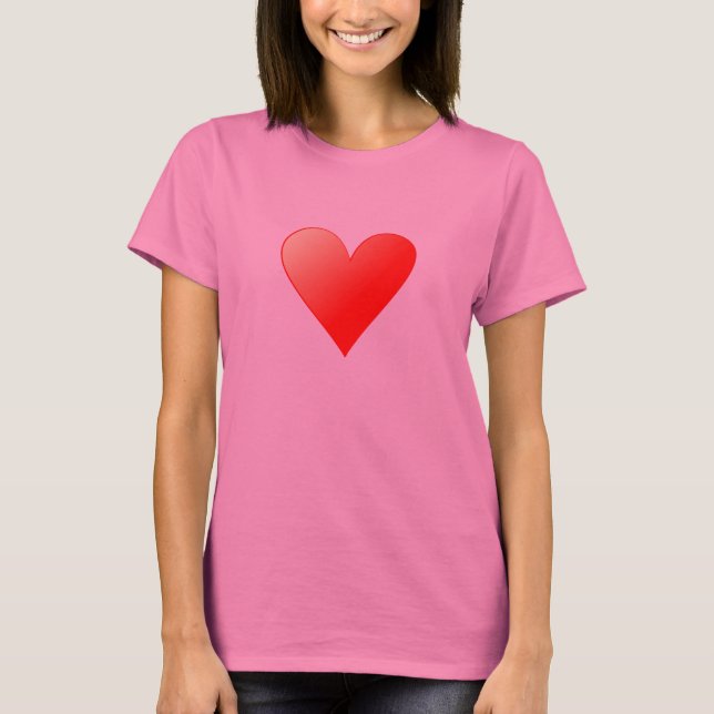 Damen Ringer T - Shirt weiß/schwarz mit Herz (Vorderseite)