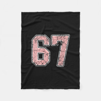 Damen Rosa und Weiß Nummer 67 Trikot Spieler Unifo Fleecedecke