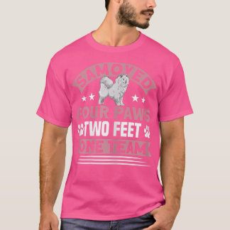 Damen Samoyed Vier Paws zwei Meter ein Team Hund e T-Shirt