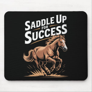Damen Sattel Erfolg Motivierend Pferd Re Mousepad