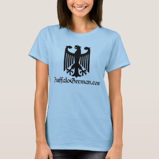 Damen-schwarzer Adler-Logo-T - Shirt