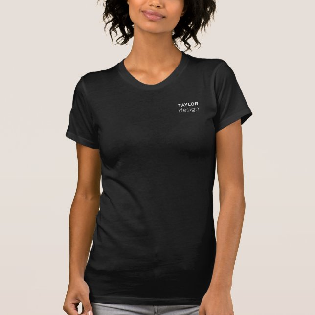 Damen-schwarzes T-Shirt (Vorderseite)
