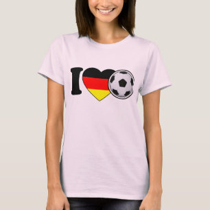 Damen-Shirt Deutschland - "I Liebe Fußball" Deutsc T-Shirt