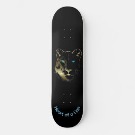 Damen Skateboard, Herz eines Löwen Skateboard