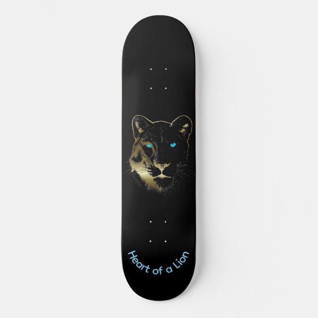 Damen Skateboard, Herz eines Löwen Skateboard (Vorderseite)