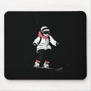 Damen Ski Japan Stil Winter Urlaub Skifahren Skie Mousepad