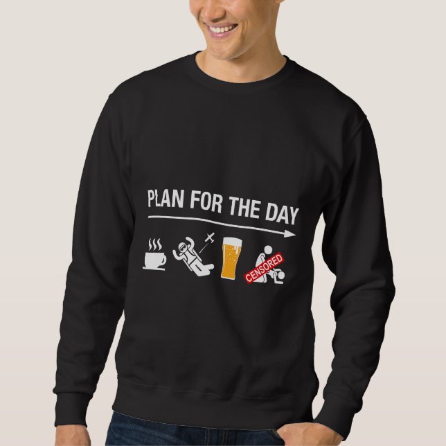 Damen-Skydiving-Geschenke für Männer Kaffeepause Sweatshirt (Vorderseite)