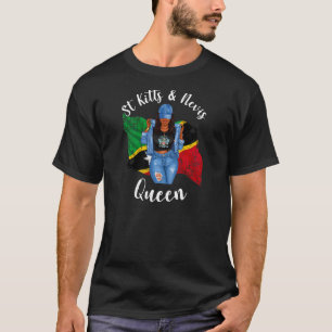 Damen St Kitts und Nevis Queen Dreadlocks Hair Sa T-Shirt