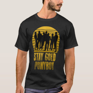 Damen Stay Gold Ponyboy Vintage VNeck Retro T-Shirt
