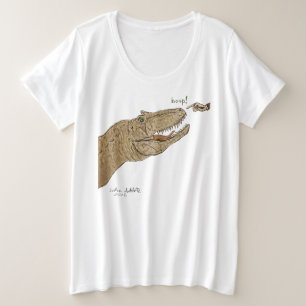 Damen T-Shirt Allosaurus Boop Dinosaur Plus Größe 