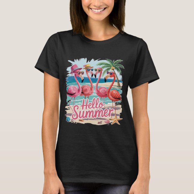 Damen-T-Shirt „Hello Summer“ T-Shirt (Vorderseite)