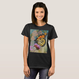 Damen-T-Shirt mit farbenfrohem Schmetterlingsdesig T-Shirt