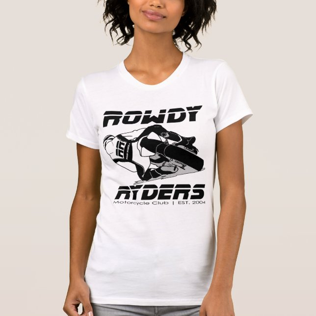 Damen-Trägershirt im weißen/schwarzen Logo T-Shirt (Vorderseite)