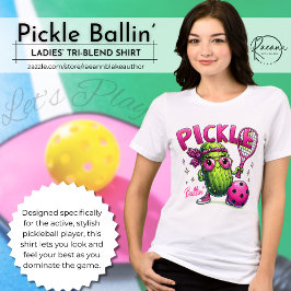 Damen Tri-Blend-Shirt für Pickle Ball Spielen Tri-Blend Shirt