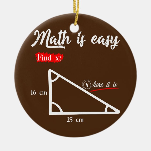 Damen Triangle Geometrie Mathematik ist leicht zu  Keramik Ornament (Vorne)