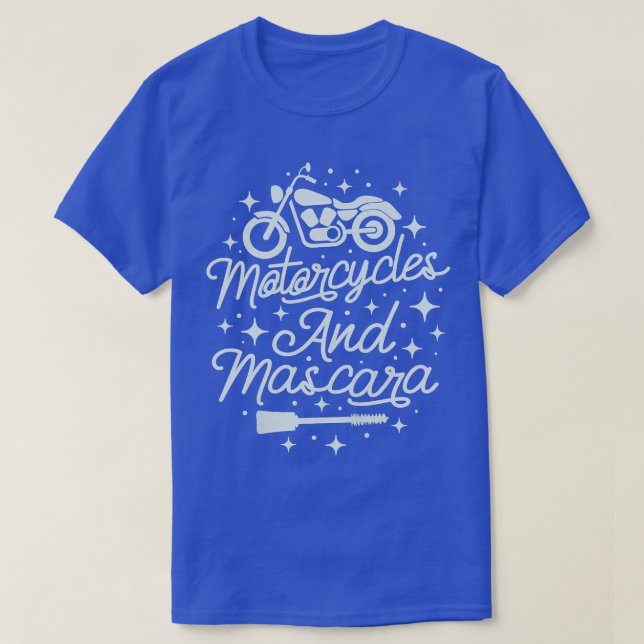 Damen- und Mascara-Motorräder T-Shirt (Design vorne)