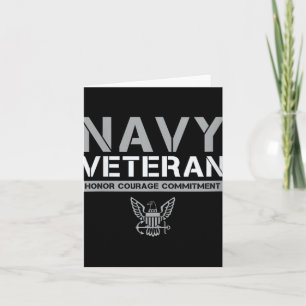 Damen US Navy - Veteran Ehre Mut Verpflichtung Karte