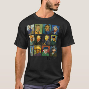 Damen Vincent Van Gogh Selbstporträts VNeck T-Shirt
