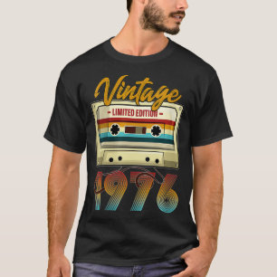 Damen Vintage 1976 46. Geburtstag Kassette Tape fo T-Shirt