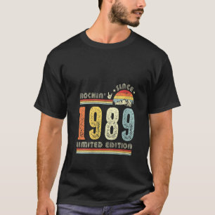 Damen Vintage 1989 Rockin Seit 1989 33. Geburtstag T-Shirt