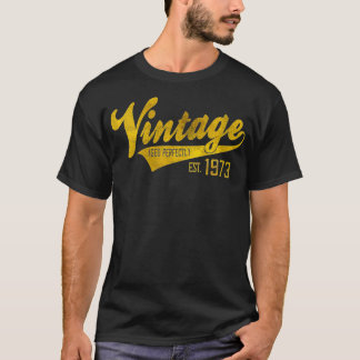 Damen Vintage Est 1973  Alter 49 Jahre alt Geburts T-Shirt