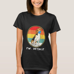 Damen Vintage Ew Leute Beagle Hund mit Gesichtsmas T-Shirt