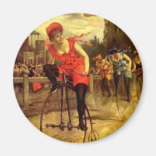 DAMEN VINTAGE FAHRRAD RENNFAHRRAD WETTBEWERB MAGNET