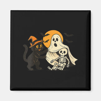 Damen Vintage Halloween schwarze Katze enthüllend Magnet