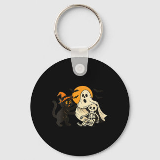 Damen Vintage Halloween schwarze Katze enthüllend Schlüsselanhänger