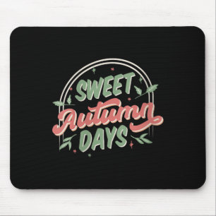 Damen Vintage Herbstfarben Kanadische Blätter Herb Mousepad