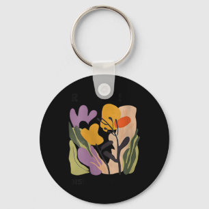 Damen Vintage Resist Dissent Persist Floral Frauen Schlüsselanhänger