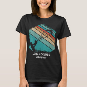 Damen Vintage Retro Kitesurf Los Roques Drachen Su T-Shirt