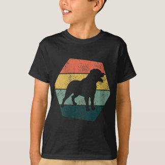 Damen Vintage Sechseck Rottweiler Geschenk Rottwei T-Shirt