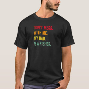 Damen Vintage Vater Tochter Mein Vater Ist Ein Fis T-Shirt