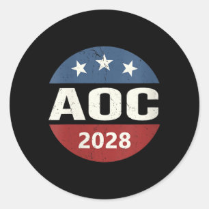 Damen Vintage-Wahl Alexandria Ocasio-Cortez Präsid Runder Aufkleber