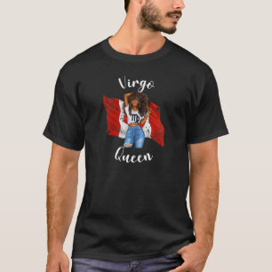 Damen Virgo Queen aus Kanada Afro Zodiac Birthda T-Shirt