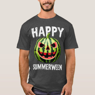 Damen Wassermelone Jackolantern Sommer Halloween H T-Shirt