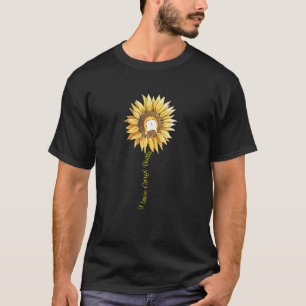 Damen Welsh Corgi Sonnenblume Ich liebe Corgi Hint T-Shirt