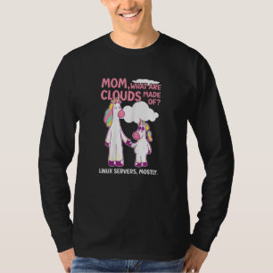 Damen Woraus bestehen Wolken Linux Cloud Computing T-Shirt