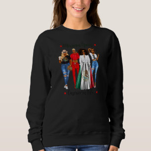 Damen Zodiac Afro Mexikanische Königin Steinbock V Sweatshirt