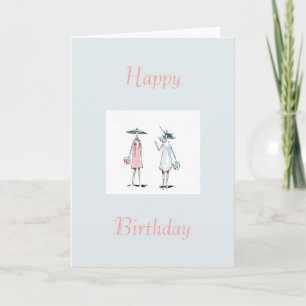 Damen zum Mittagessen Happy Birthday Card Karte
