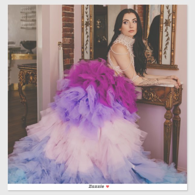 Damengöttin Porträtaufkleber für Tee-Party Aufkleber (Blatt)