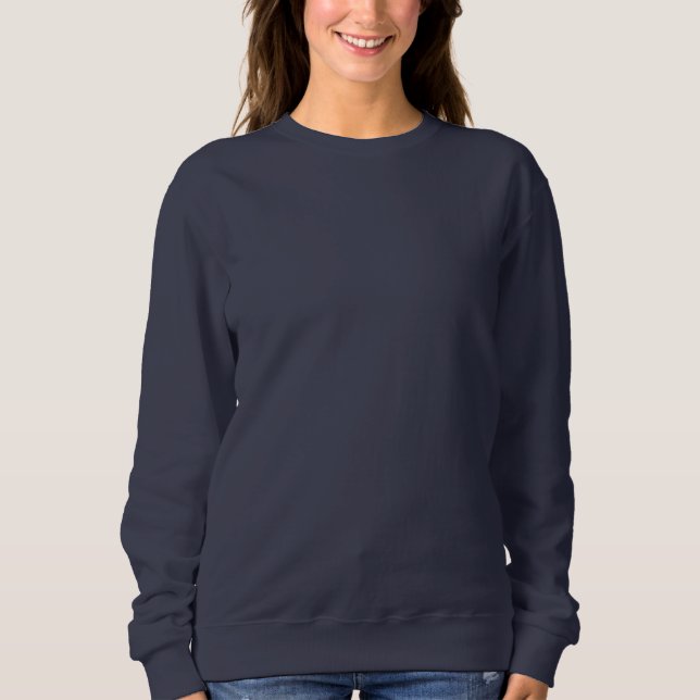 Damengrundhemd NAVY BLUE DIY Template Sweatshirt (Vorderseite)