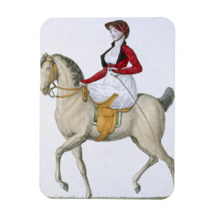 Damenreitsidesaddle, "von den Kostümen Parisien", Magnet