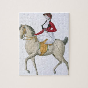 Damenreitsidesaddle, "von den Kostümen Parisien", Puzzle