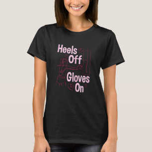 Damenschuhe ohne Handschuhe beim Boxen Kickboxen K T-Shirt